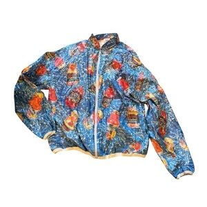 Vintage 90’s Tyvek Soda Print energy drink lightweight windbreaker Jacket